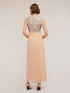 Vestito lungo a peplo con corpino full paillettes image number 1