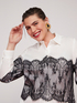 Camicia con maxi inserto in pizzo image number 4