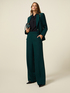 Wide-leg palazzo pants in crepe fabric image number 2
