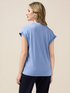 T-shirt bimaterica scollo a V image number 1
