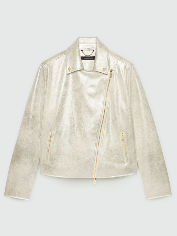 Bikerjacke aus laminiertem Stoff