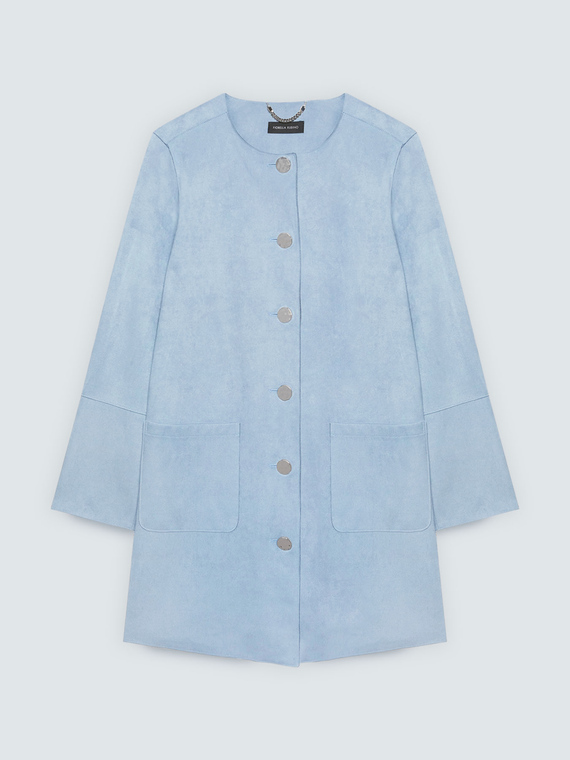 Cappotto soft touch con bottoni