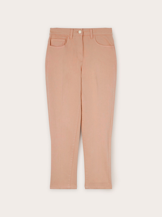 Pantaloni tip morcov din drill Rianne