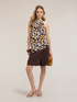 High-waisted linen blend shorts with pleats image number 0