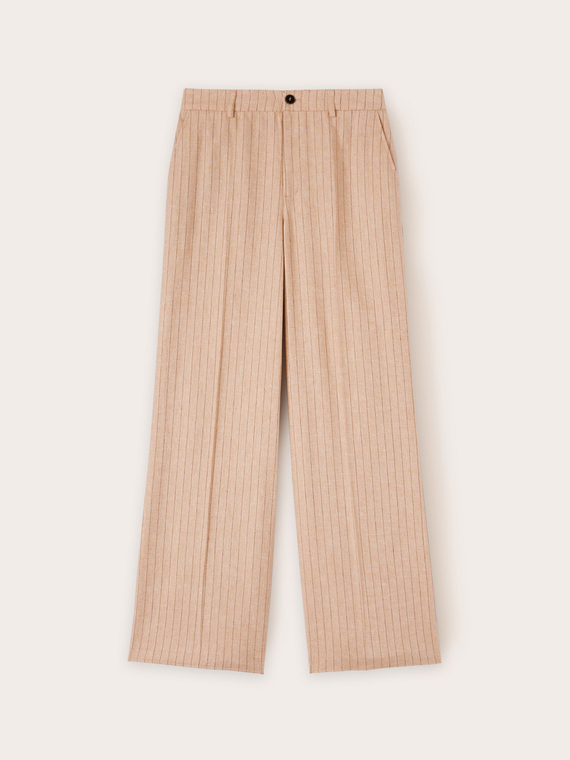 Pantaloni palazzo fantasia gessata
