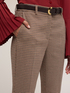Regular fit pants with check pattern image number 3