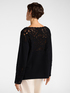 Sweater with lace inserts image number 1