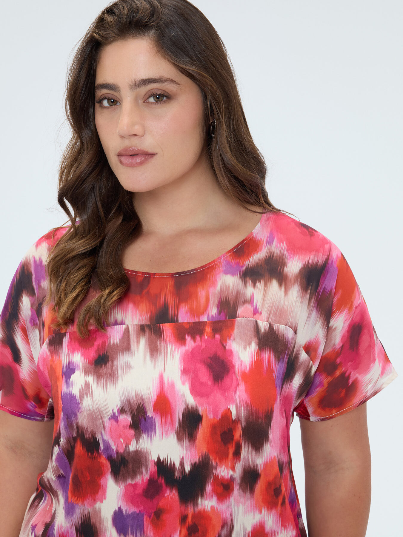 Floral print viscose blouse image number 3