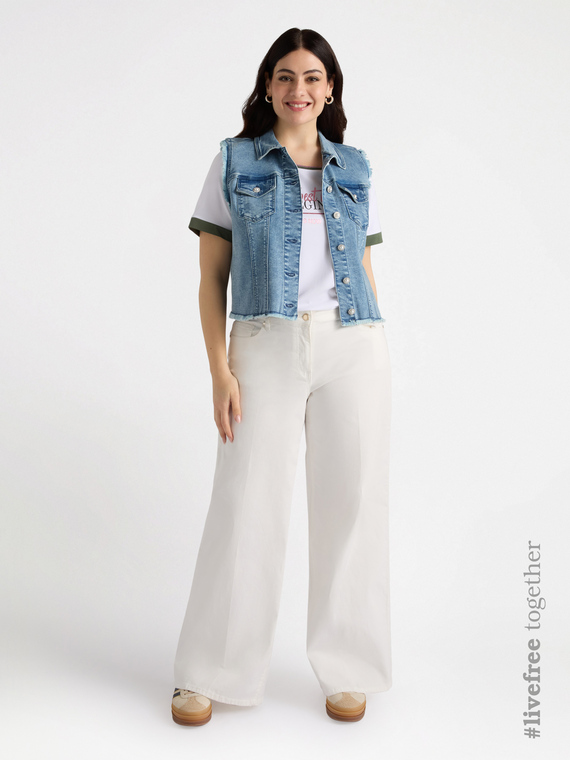 Weste aus Denim