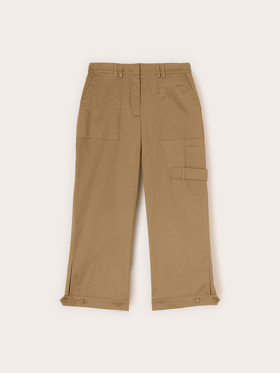 Cotton gabardine cargo pants