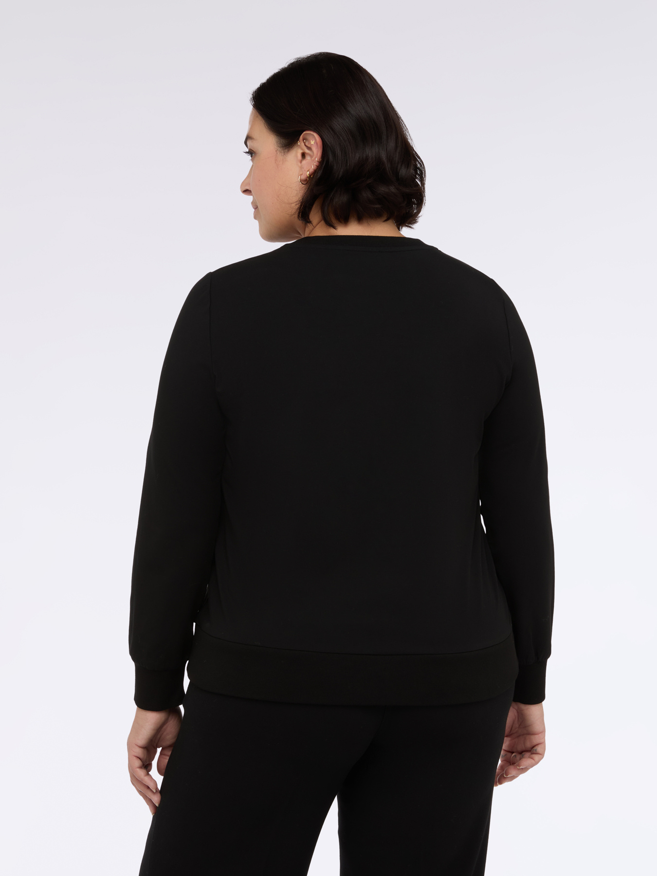 Sweatshirt with diamond pattern and beads image number 2