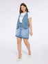 Denim vest with luminous appliqués image number 2