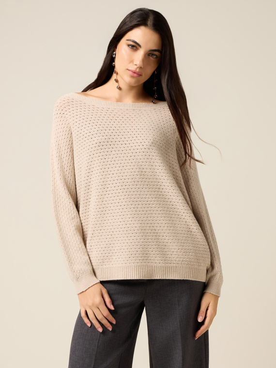 Maglia misto viscosa lavorazione traforata