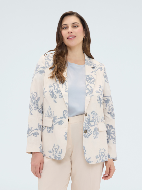 Blazer mit Blumendruck