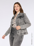 Denim jacket with light points image number 1