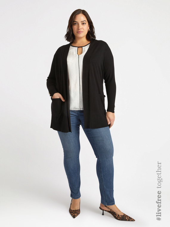 Maxi-Cardigan mit Viskose LENZING™ ECOVERO™