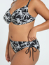 Bikini mit tropischem Print und Schn&uuml;ren image number 4