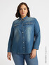 Hemdbluse aus Denim mit Kettendetail image number 1