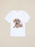 T-shirt with print and appliqués image number 3