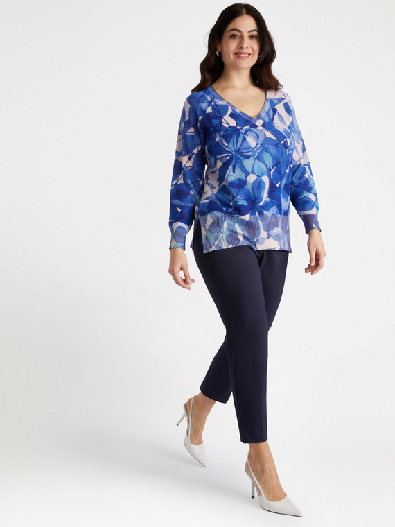 Pullover mit Blumendruck all over