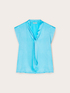 Blouse satin avec nœud image number 4