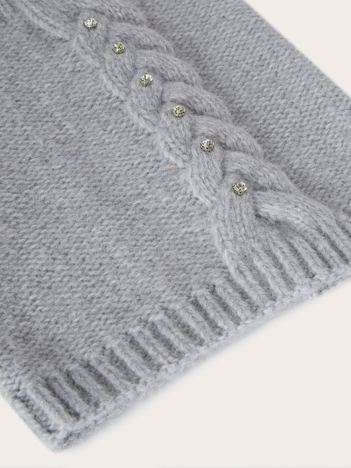 Set Schal und Mütze mit Kristallsteinen image number 2