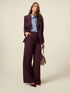 Palazzo pants in viscose blend flannel image number 1