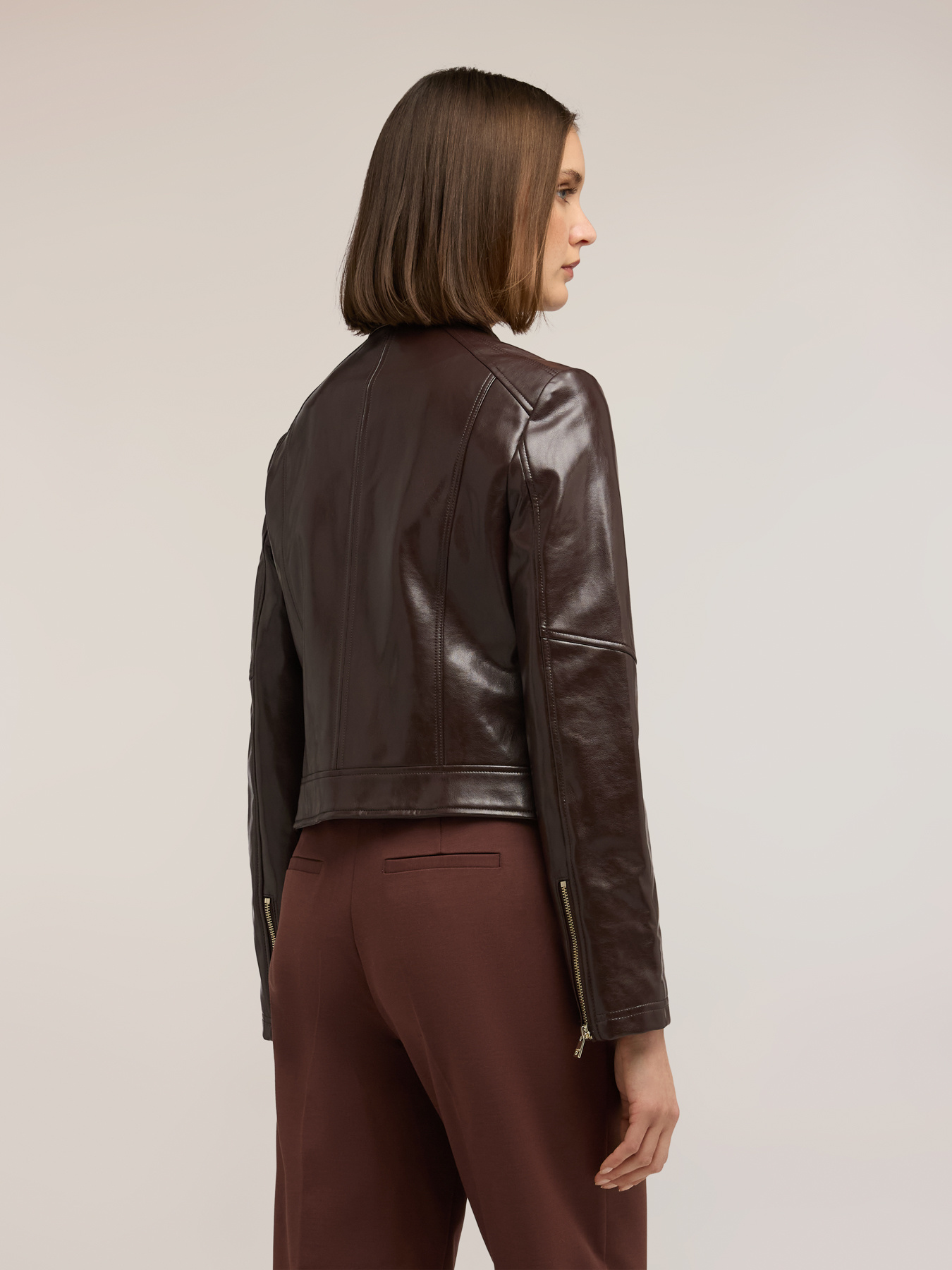 Jacket with zip and mandarin collar image number 1