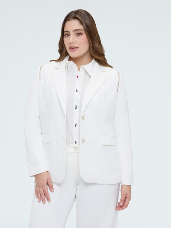 2-in-1 Blazer with Detachable Sleeves