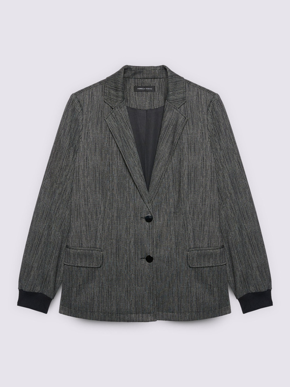 Blazer con polsini a constrasto