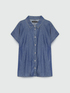 Camicia boxy in denim chambray image number 4