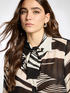 Printed georgette shirt with bow image number 3