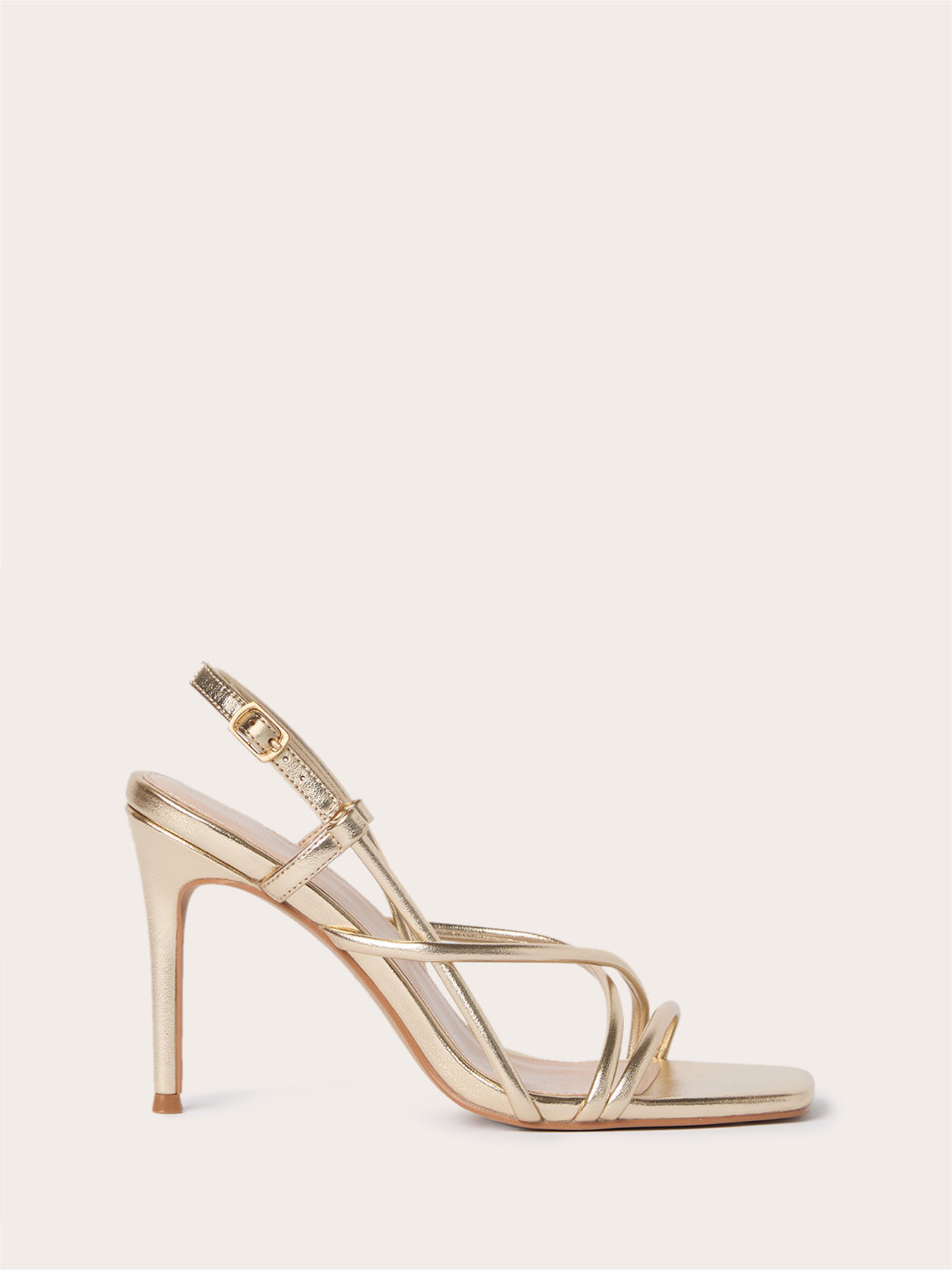 Gold sandals with braided straps image number 1