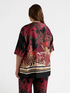 Kimono stampa foliage burgundy image number 1