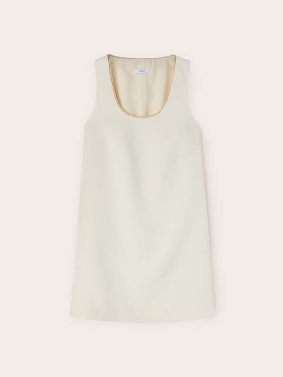 Sheath dress with metal chain detail