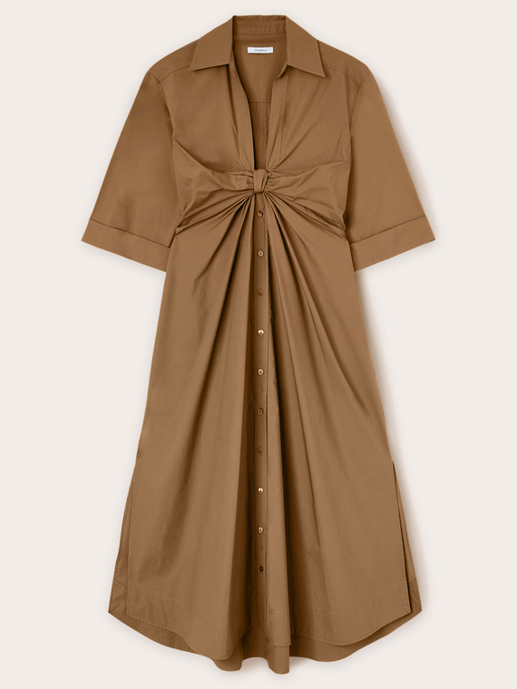 Hemdblusenkleid mit Knoten