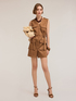 Robe style saharienne en satin image number 2