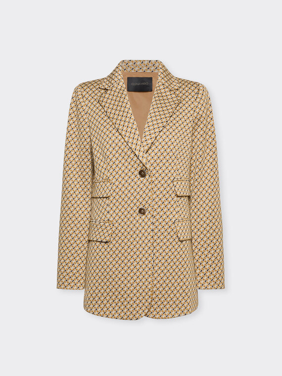 Stretch jacquard blazer