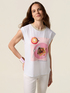 T-shirt con stampa e applicazioni image number 0