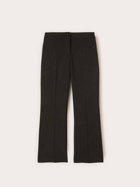 Cropped cady crepe trousers