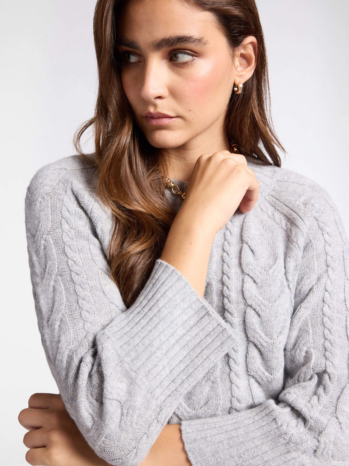 Maglia a trecce in pura lana image number 3