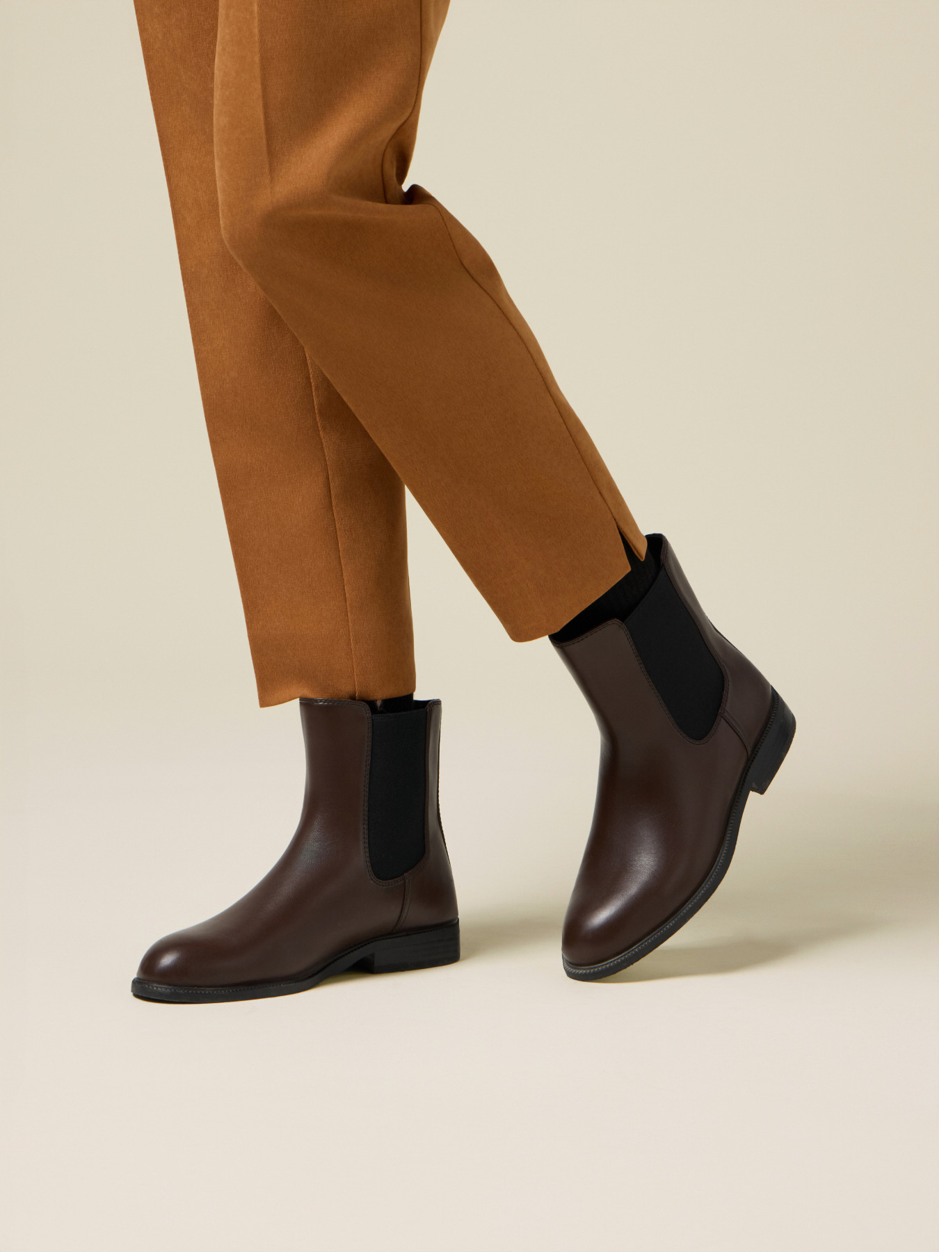 Chelsea boots with side elastic panels image number 0