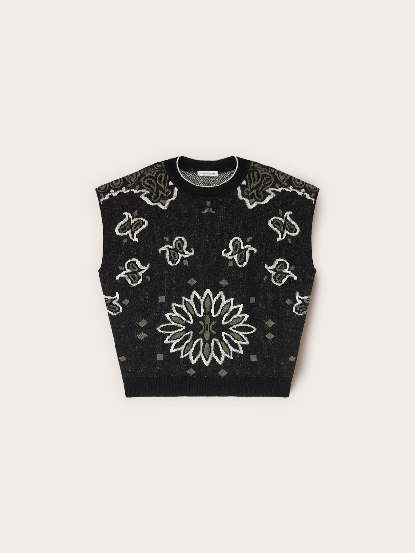 Jacquard knit top image number 0