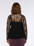 T-shirt in pizzo con maniche lunghe image number 2