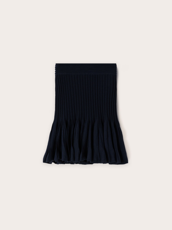 Minigonna flared in maglia