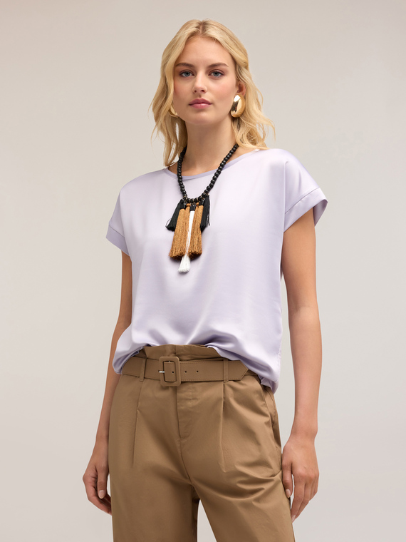 Dual fabric T-shirt