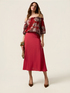 A-line skirt in viscose image number 0