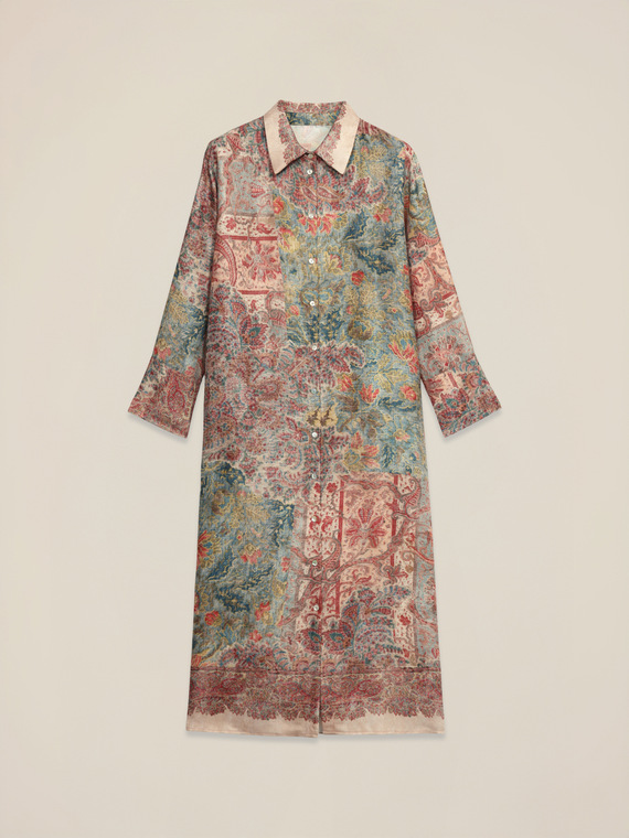 Chemisier in raso fantasia