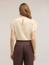 Cr&ecirc;pe de chine blouse with pleats image number 2