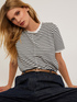 T-shirt in cotone a righe image number 2